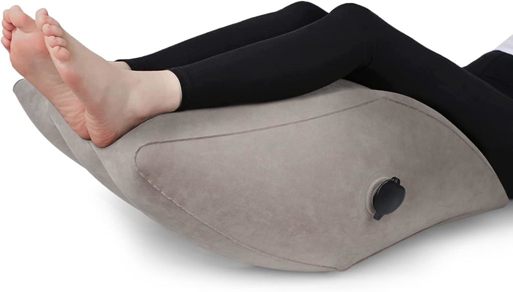 Maliton Inflatable Leg Elevation Pillow, Travel Wedge Leg Pillow for Sleeping, Leg Pillows for Elevation Blood Circulation, Inflatable Wedge Pillow with Inflatable Bag, fits for Relieve Pain, Surgery